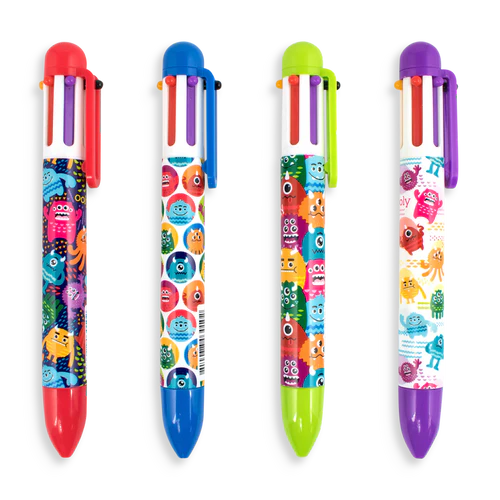 6 Click Multicolour Pen- Silly Monsters