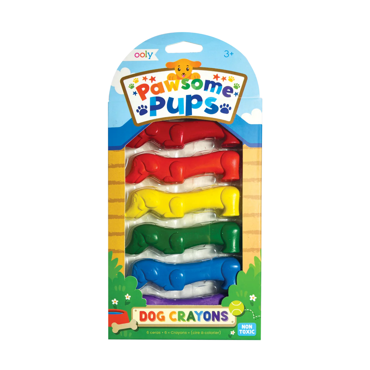 Pawsome Pups Dog Crayons - Set of 6