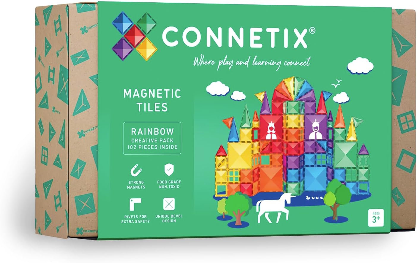 CONNETIX Rainbow Creative Pack, 102 Pieces