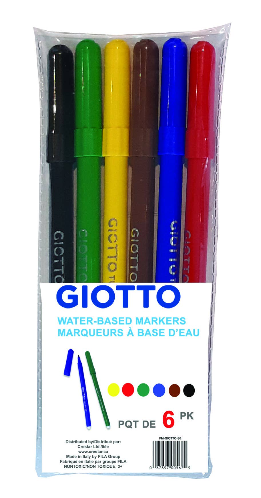 2 Compact coloring mats, butterfly & castle + 6 markers