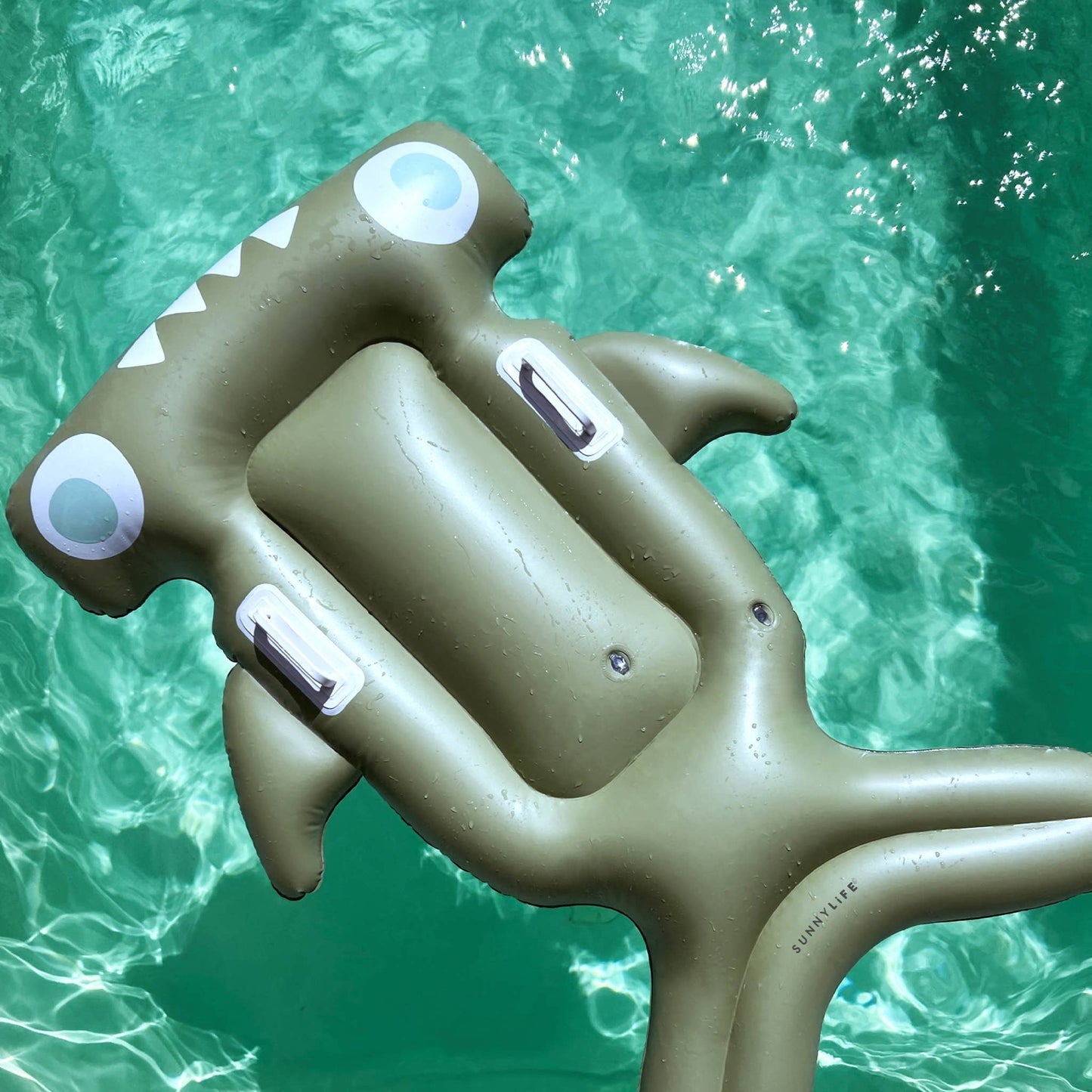 Kids Lie-On Float Salty the Shark Khaki