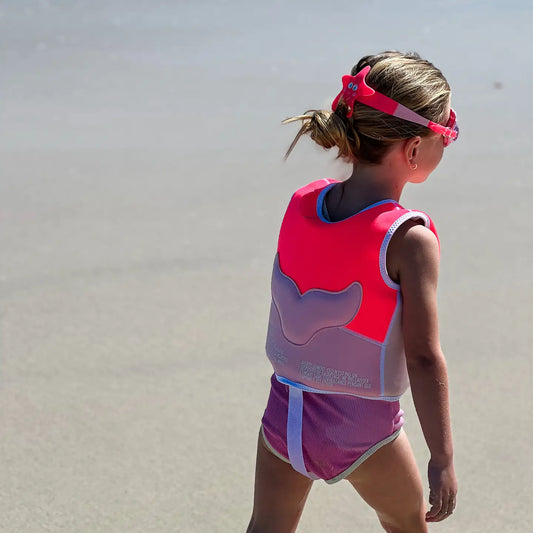 Melody the Mermaid Swim Vest 1-2 Neon Strawberry