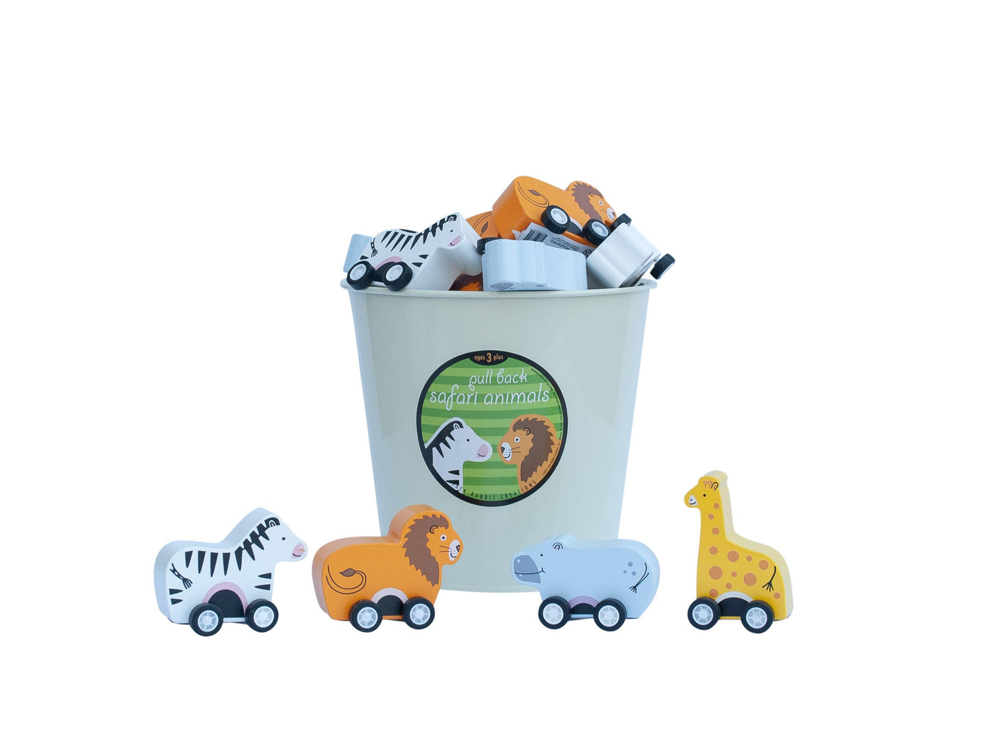 Pull Back Safari Animals Refill - Set of 20