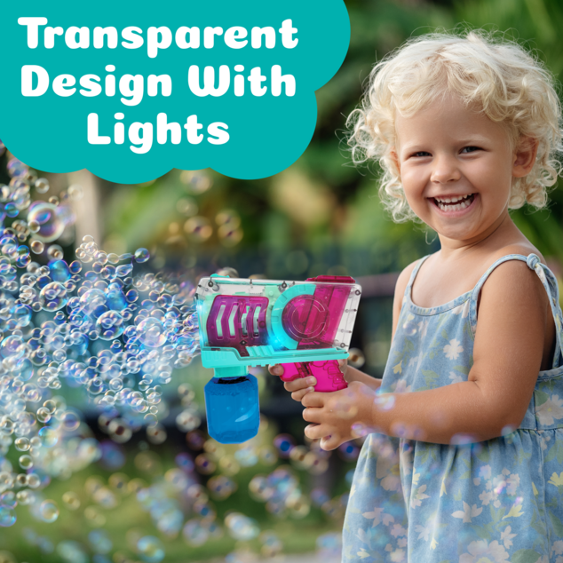 PoppinColorz Cozmic Colour Bubble Blaster - Bubble Gun