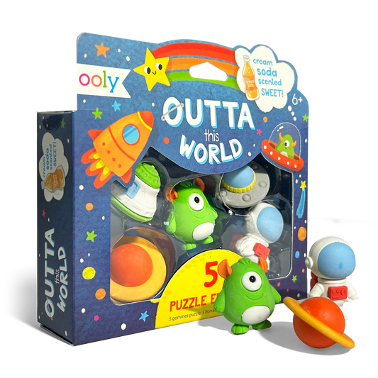 Outta This World Scented Puzzle Erasers - Set of 5