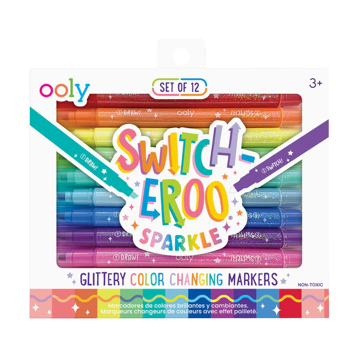 Ooly switch-eroo sparkle glittery colour changing markers