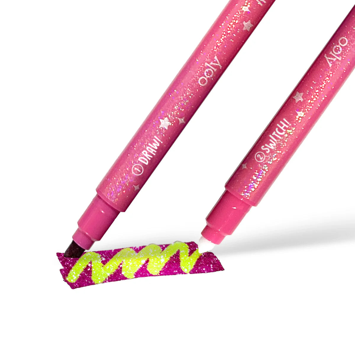 Ooly switch-eroo sparkle glittery colour changing markers