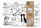 Table top coloring mat, dogs