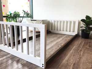 Montessori Railing Bed in Double with 3 sides