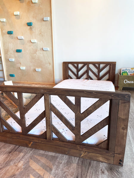 Montessori Herringbone Twin Bed