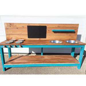 Outdoor 6' Mudkitchen  Painted with cedar tops
